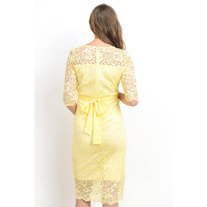 Floral Lace Baby Shower Knee Length Maternity Dress