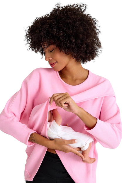 Accouchée Let Loose Crossover Long Sleeve Maternity/Nursing Knit Top