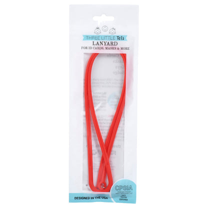 Three Little Tots Silicone Lanyard for ID Badges, Masks, Keys & More