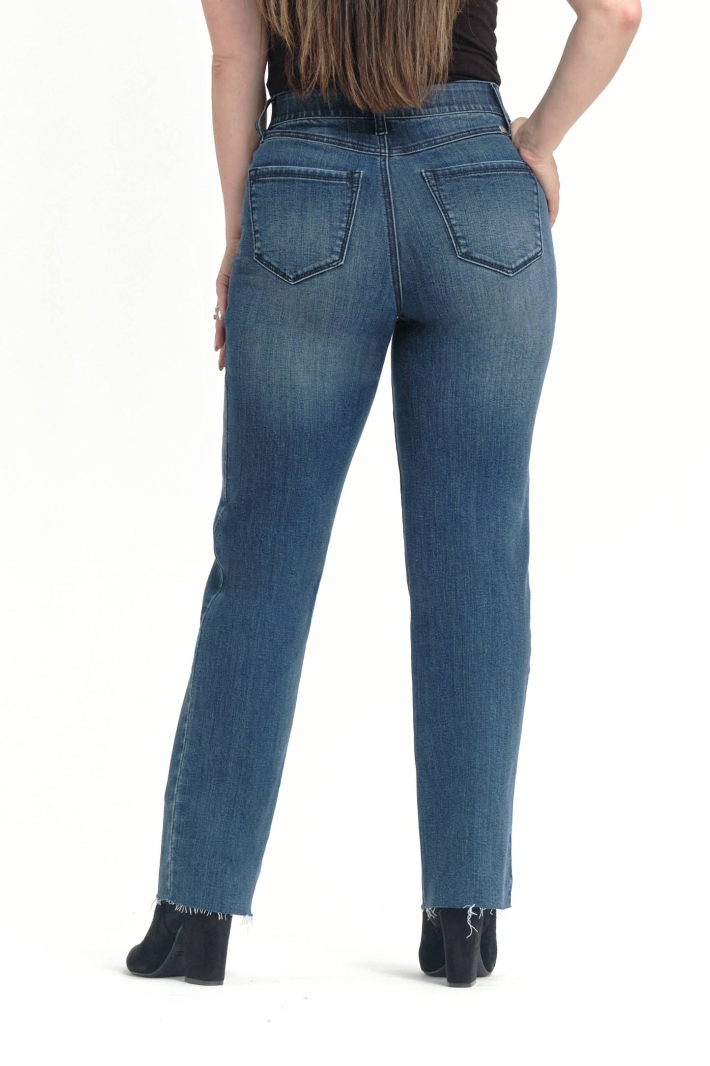 Petite 29" Shapewear Straight Leg Jeans