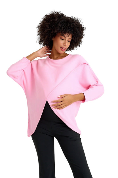 Accouchée Let Loose Crossover Long Sleeve Maternity/Nursing Knit Top