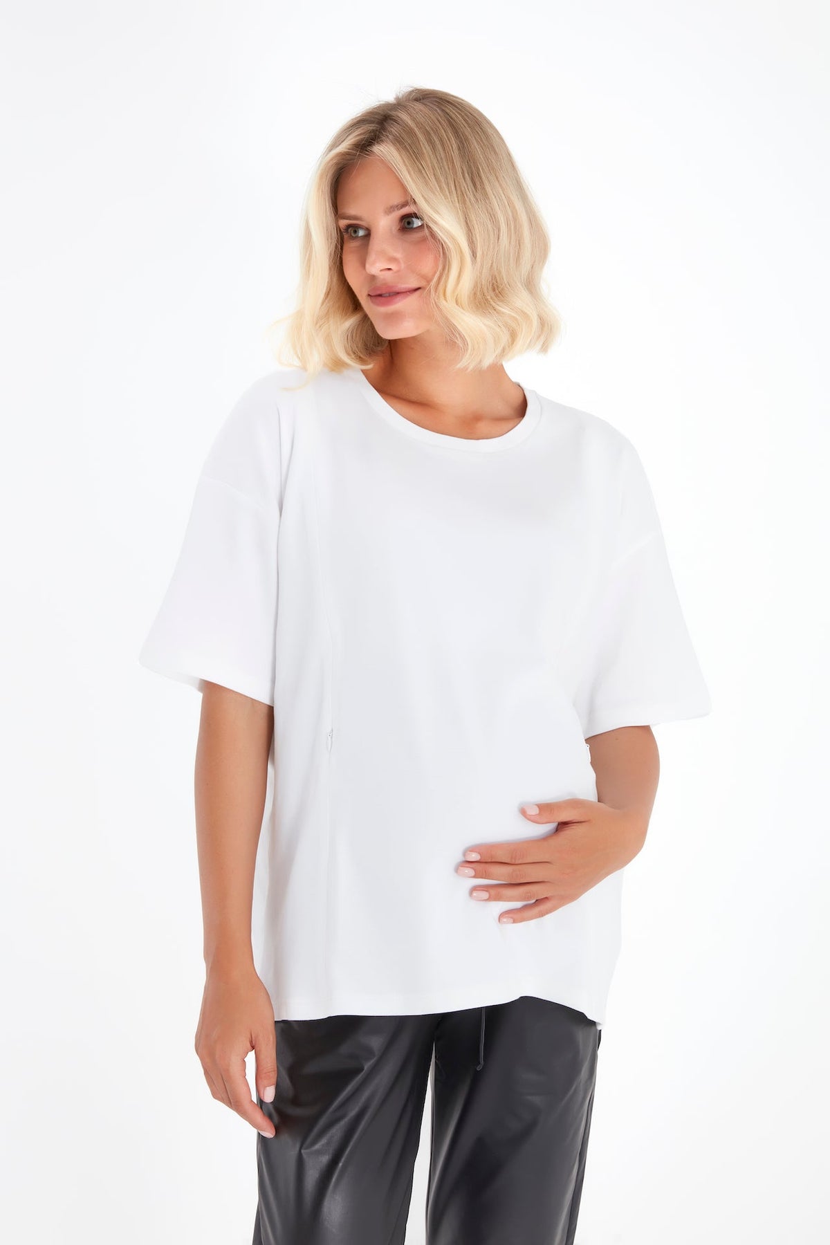 Accouchée Anytime Anywhere Side Zip Maternity/Nursing T-Shirt
