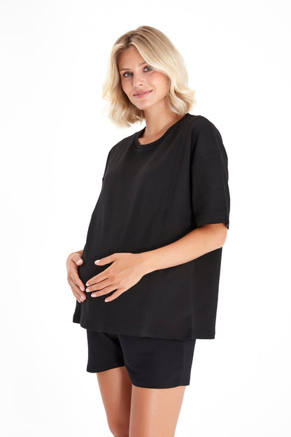 Accouchée Anytime Anywhere Side Zip Maternity/Nursing T-Shirt
