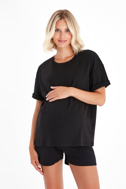 Accouchée Anytime Anywhere Side Zip Maternity/Nursing T-Shirt
