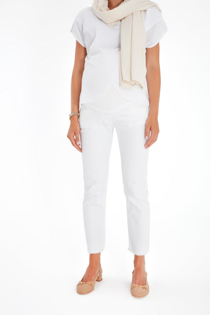 Accouchée Graceful Non-Denim Foldover Waistband Maternity Pants