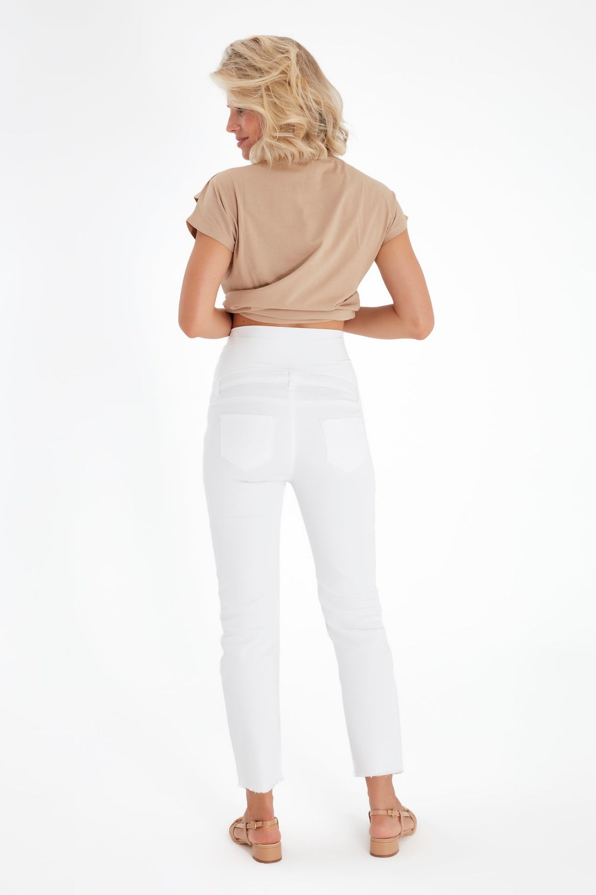 Accouchée Graceful Non-Denim Foldover Waistband Maternity Pants
