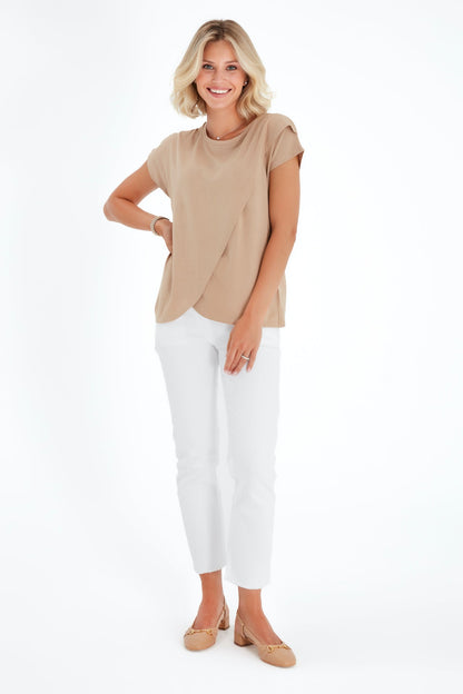 Accouchée Graceful Non-Denim Foldover Waistband Maternity Pants