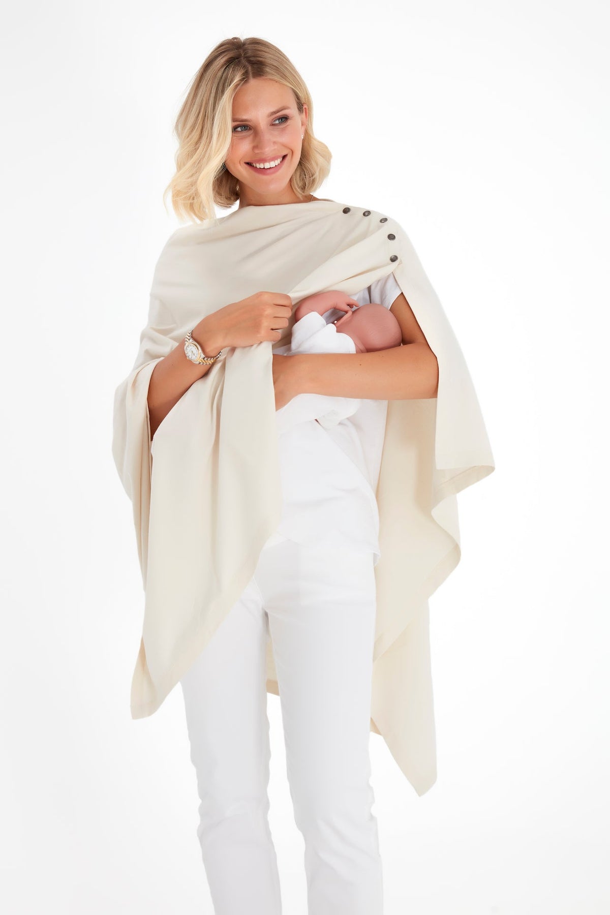 Accouchée 4-in-1 Multipurpose Supreme Cotton Cape Maternity/Nursing Shawl