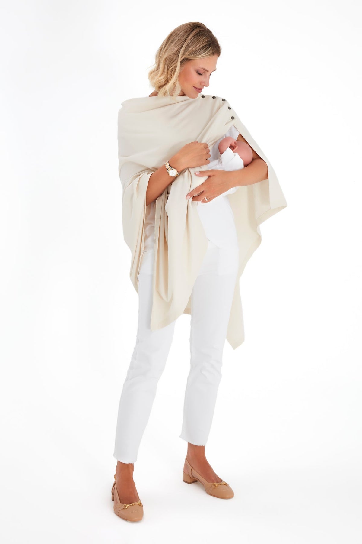 Accouchée 4-in-1 Multipurpose Supreme Cotton Cape Maternity/Nursing Shawl
