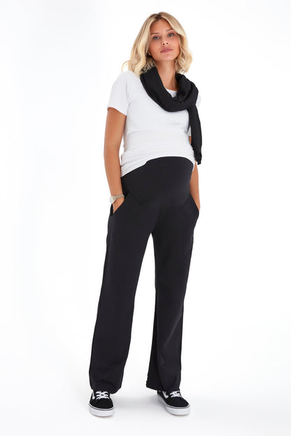 Accouchée Simply Cool Foldover Waistband Stretch Cotton Maternity Jogger Pants