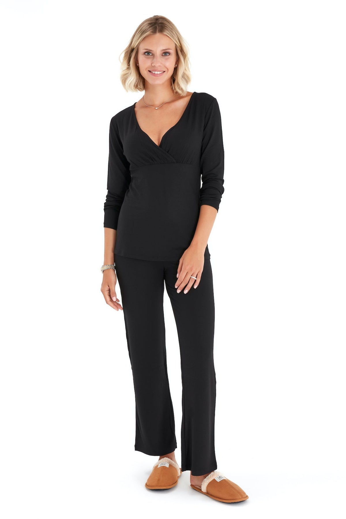 Accouchée Sleep Tight Pajama Set for Pregnancy, Nursing and Ever After