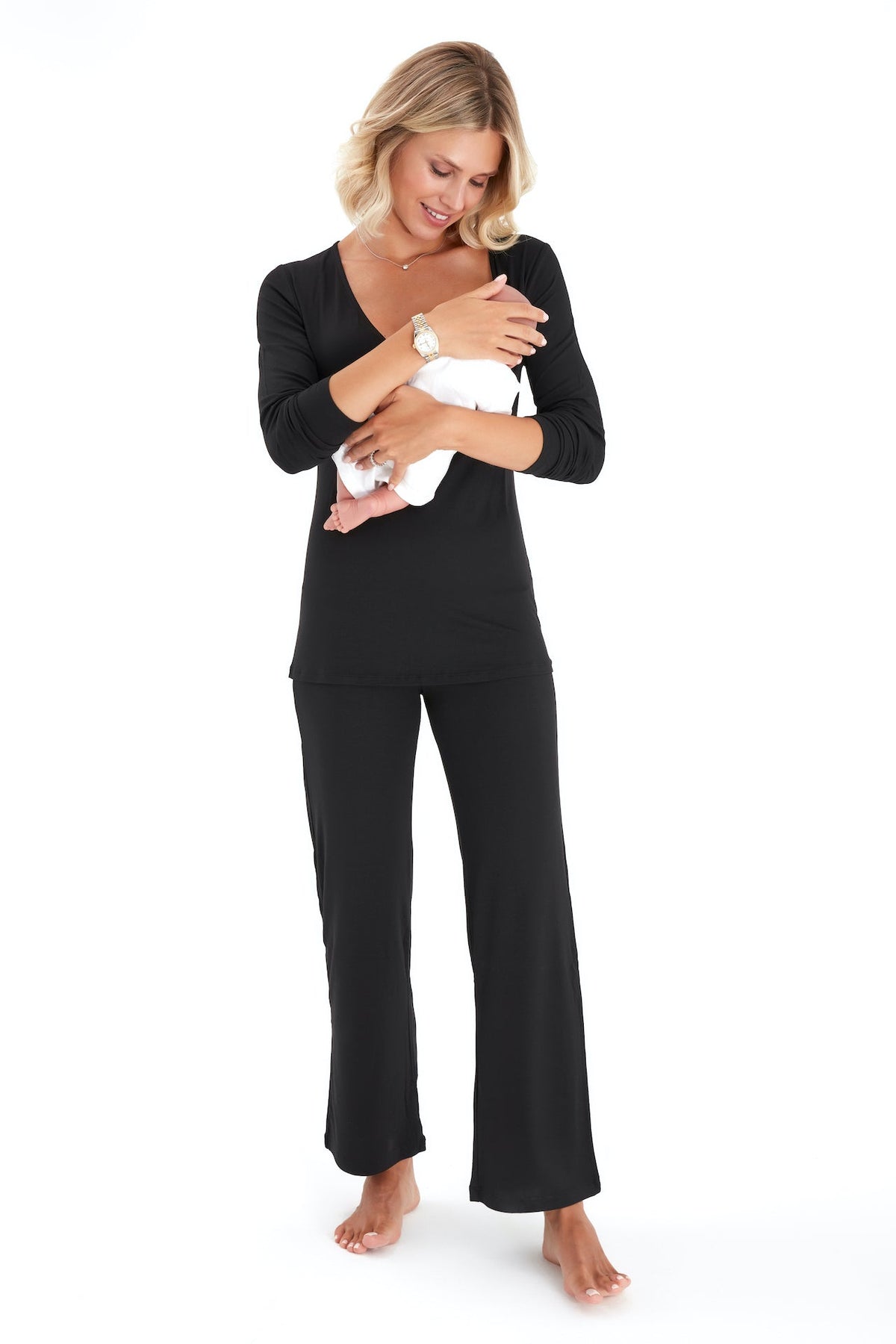 Accouchée Sleep Tight Pajama Set for Pregnancy, Nursing and Ever After