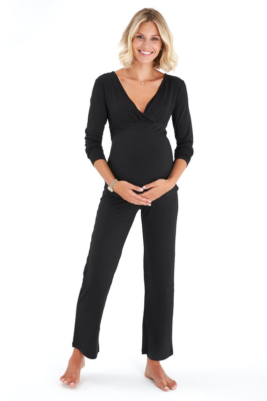 Accouchée Sleep Tight Pajama Set for Pregnancy, Nursing and Ever After