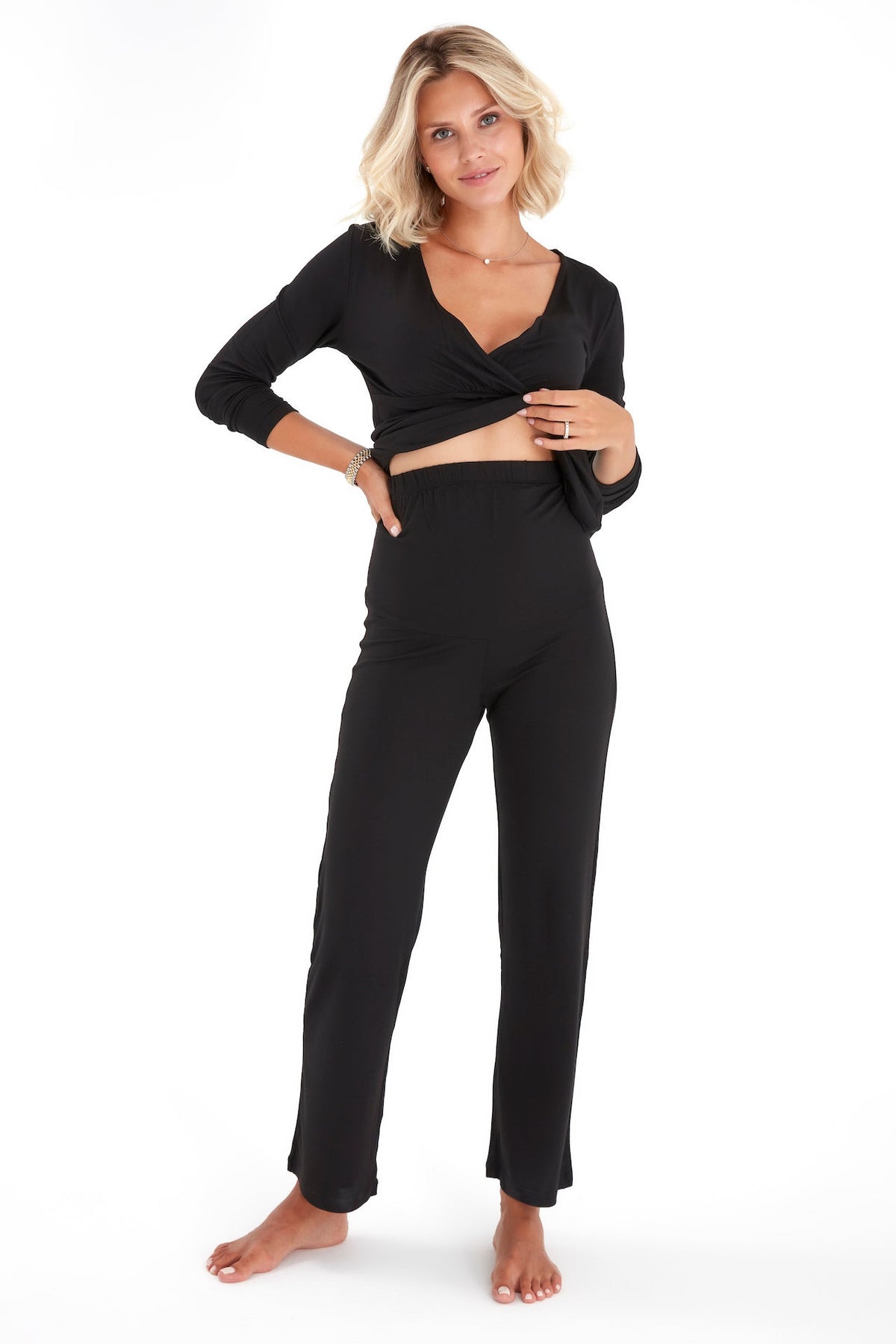 Accouchée Sleep Tight Pajama Set for Pregnancy, Nursing and Ever After