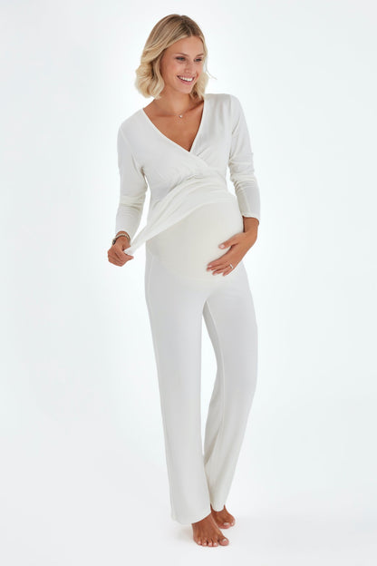Accouchée Sleep Tight Pajama Set for Pregnancy, Nursing and Ever After