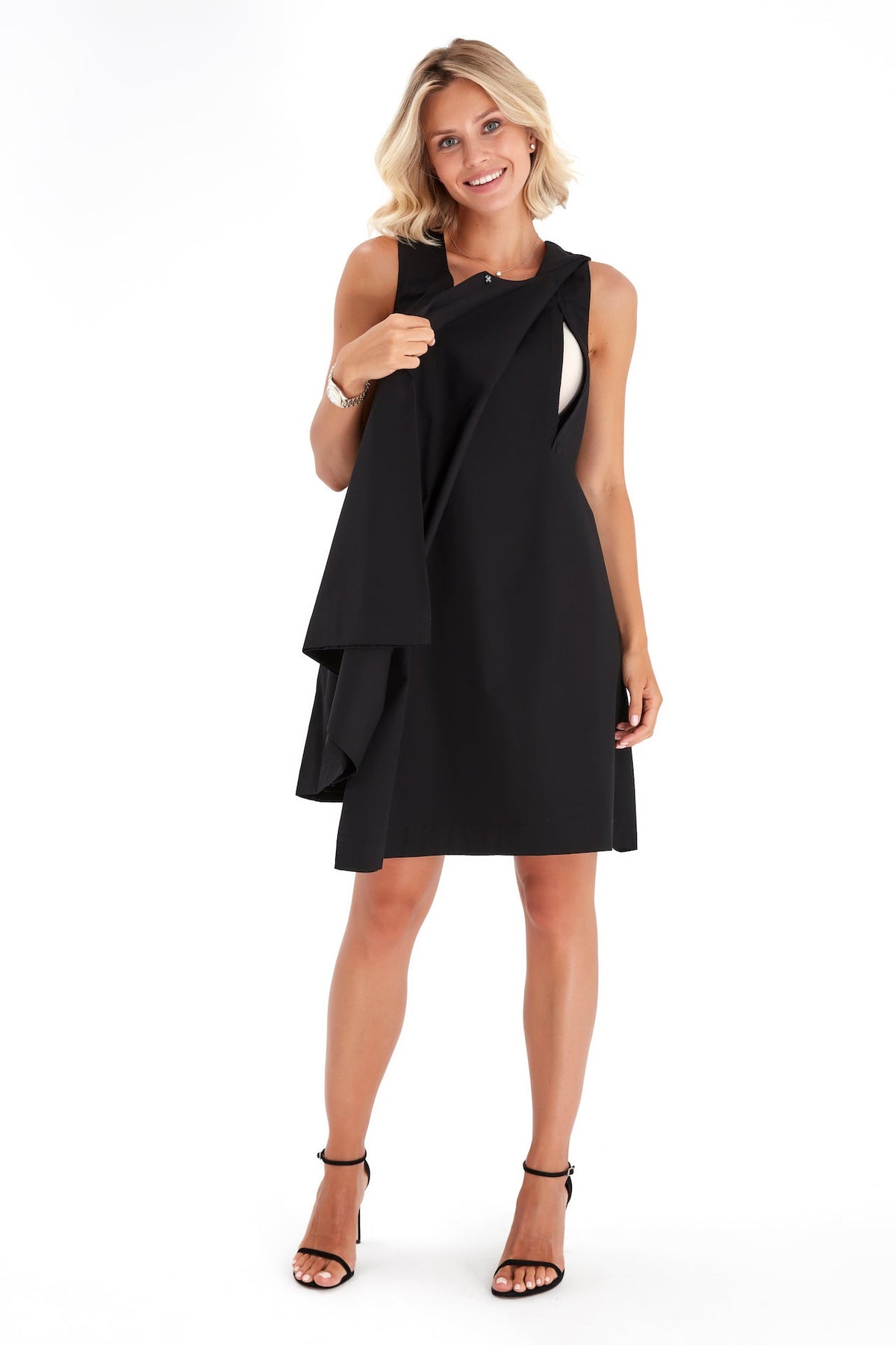 Accouchée Amaze Sleeveless Cotton Maternity/Nursing Swing Dress