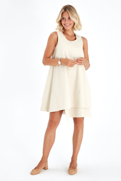 Accouchée Amaze Sleeveless Cotton Maternity/Nursing Swing Dress