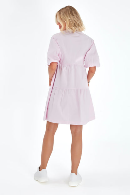 Accouchée Waterfall Tie Waist A-Line Maternity/Nursing Wrap Dress