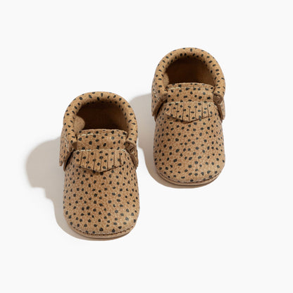 Freshly Picked Almond Speckles Moccasin Baby Shoe