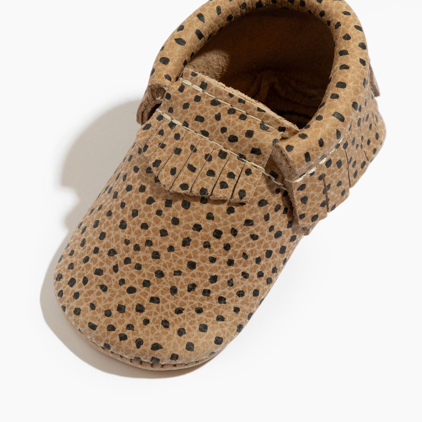 Freshly Picked Almond Speckles Moccasin Baby Shoe
