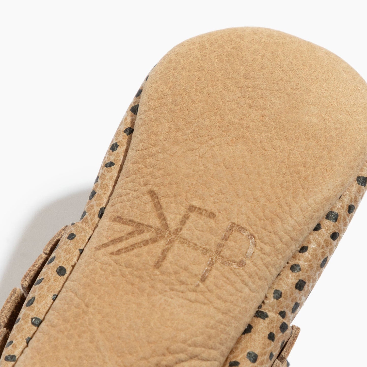 Freshly Picked Almond Speckles Moccasin Baby Shoe