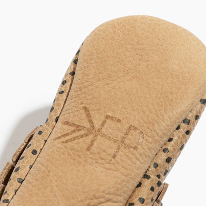 Freshly Picked Almond Speckles Moccasin Baby Shoe