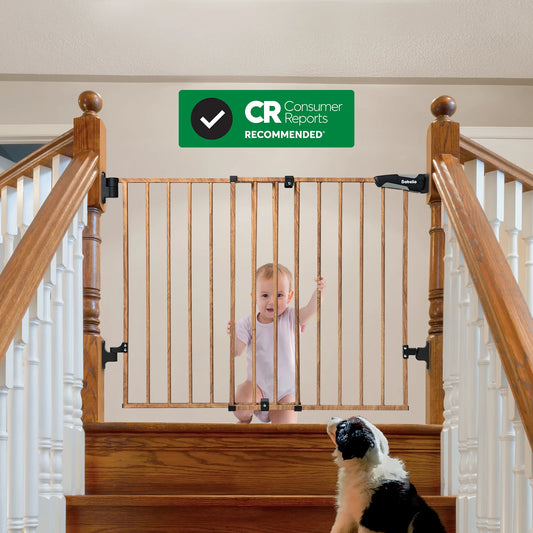 Babelio Boundless B17 Wood Pattern | Safety Baby Gate for Stairs