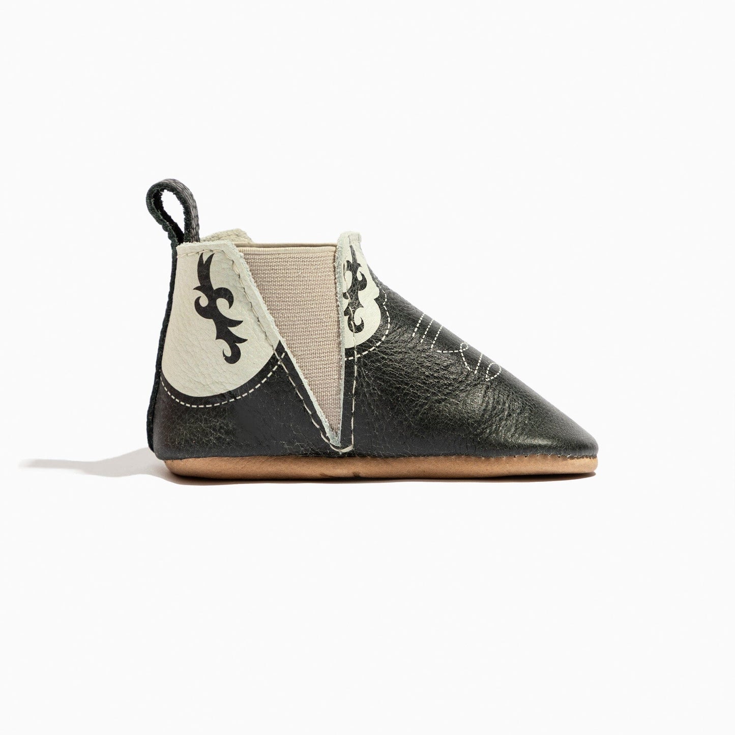 Freshly Picked Ebony Cowboy Chelsea Boot Baby Shoe