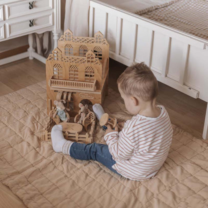 Nattiot Anna Terracotta Lave Reversible Baby Blanket