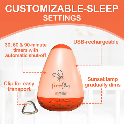 Baby Shusher Firefly – Portable Sound Machine & Night Light