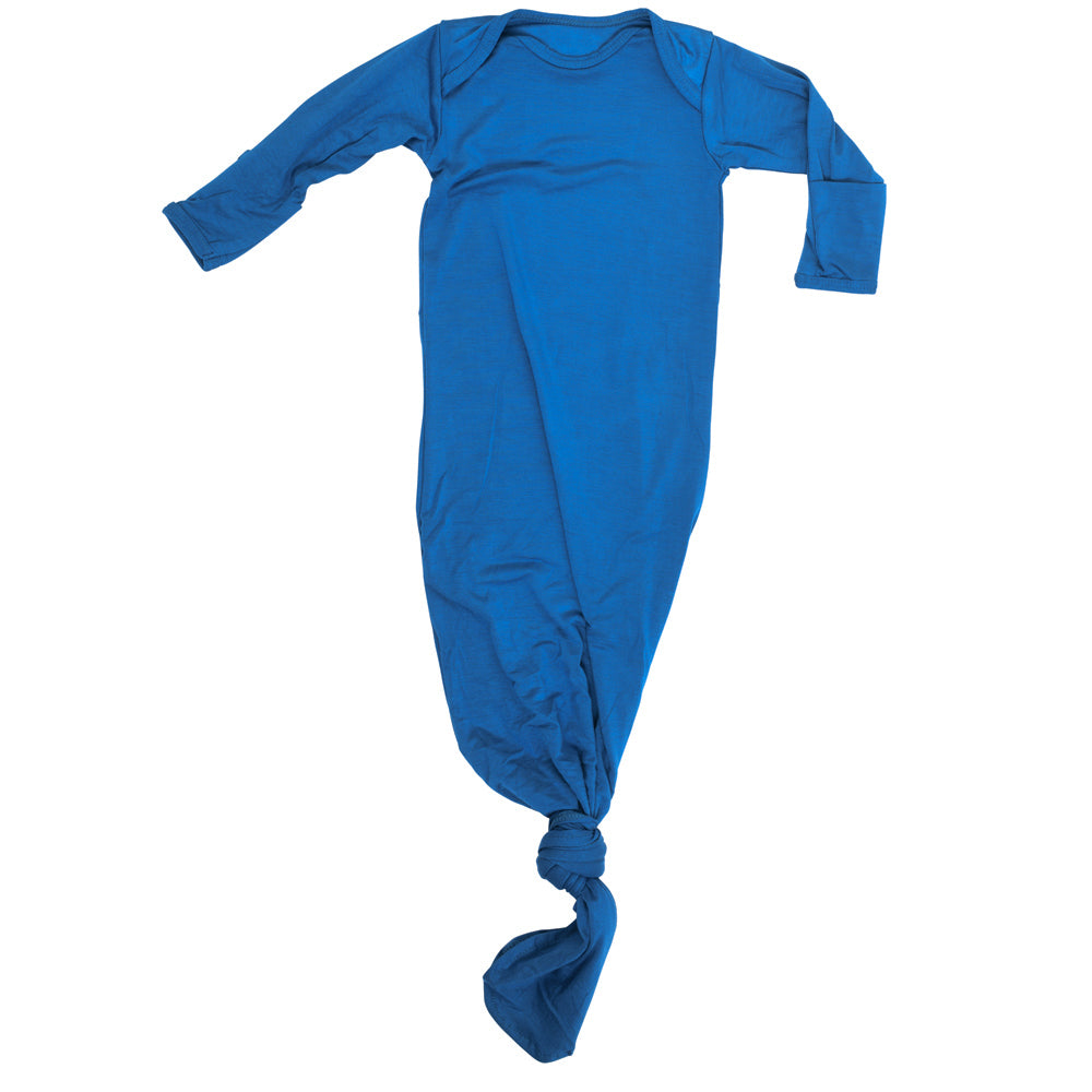 Three Little Tots Blue Knotted Newborn Baby Gown