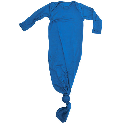 Three Little Tots Blue Knotted Newborn Baby Gown