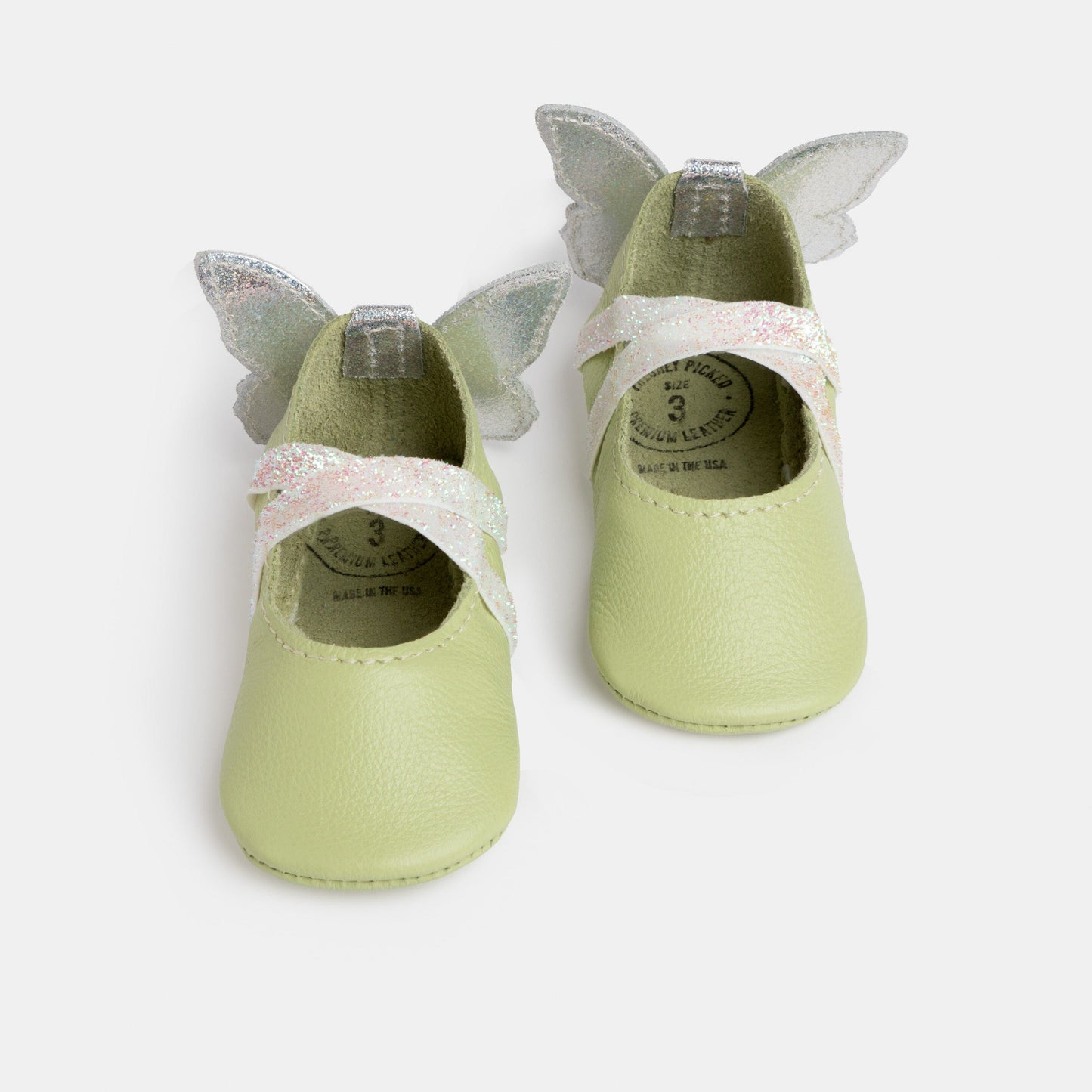 Freshly Picked Mint Flutterby Ballet Slipper Baby Shoe