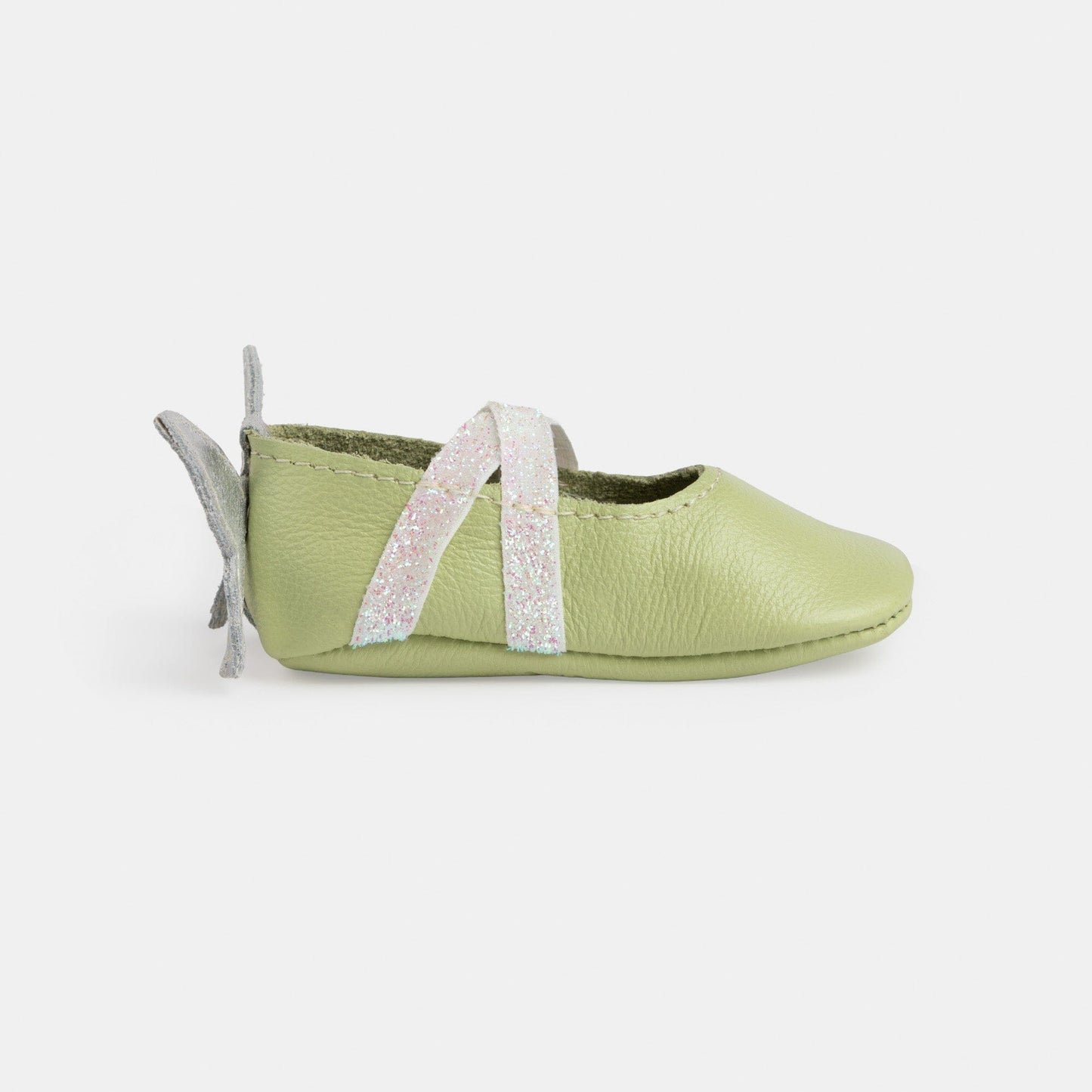 Freshly Picked Mint Flutterby Ballet Slipper Baby Shoe