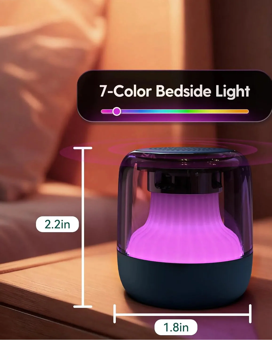 Babelio Pocket Glow White Noise Sound Machine with LED Night Light