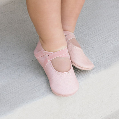Freshly Picked Blush Ballet Slipper Baby Shoe