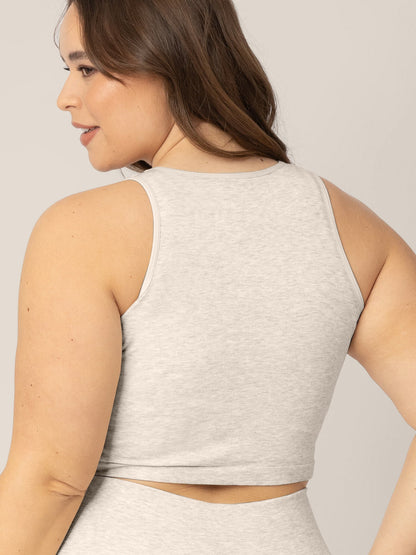 Kindred Bravely Sublime Bamboo Maternity & Nursing Longline Bra Top Oatmeal Heather