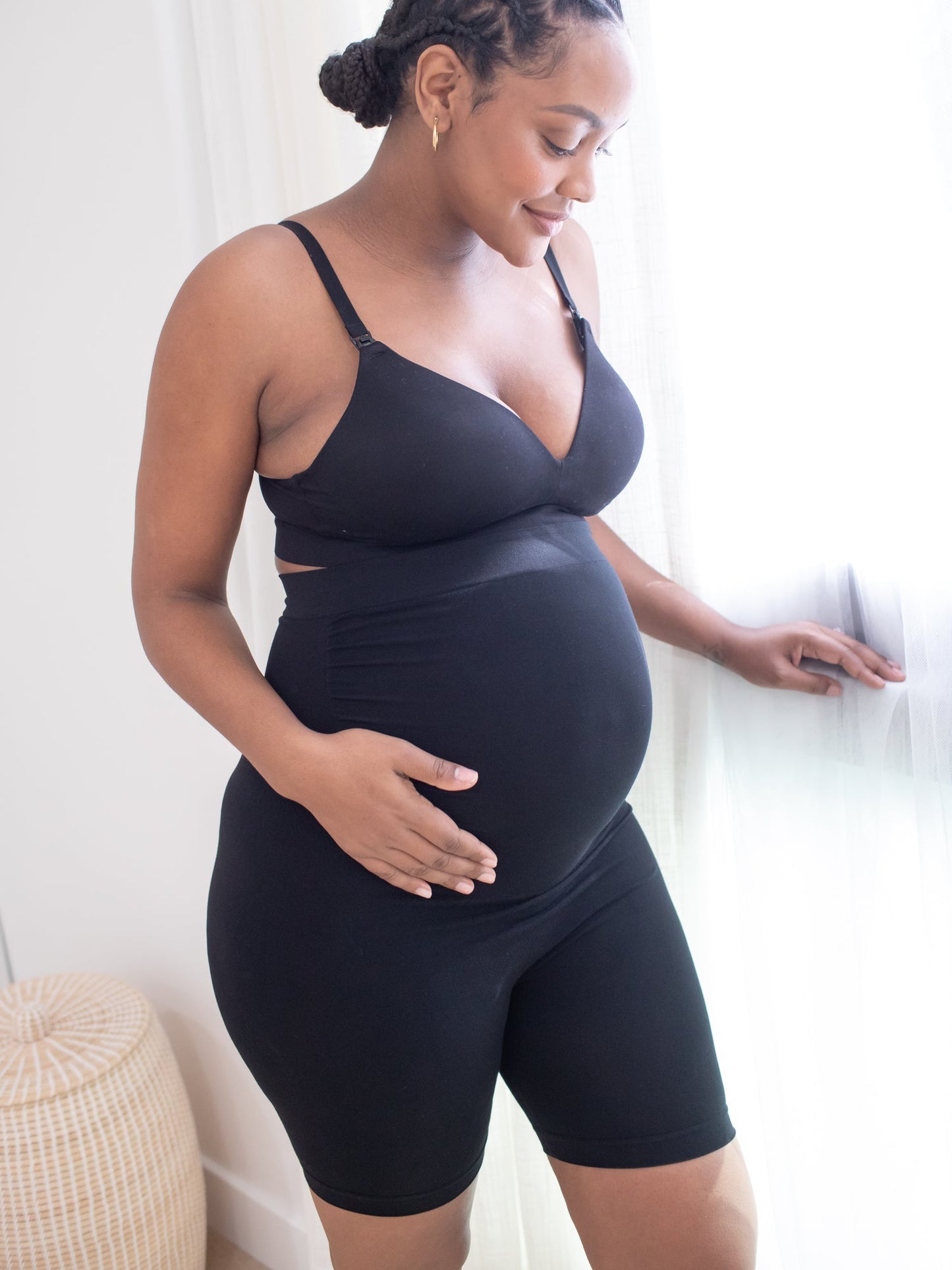 Kindred Bravely Seamless Bamboo Maternity No Rub Short Black