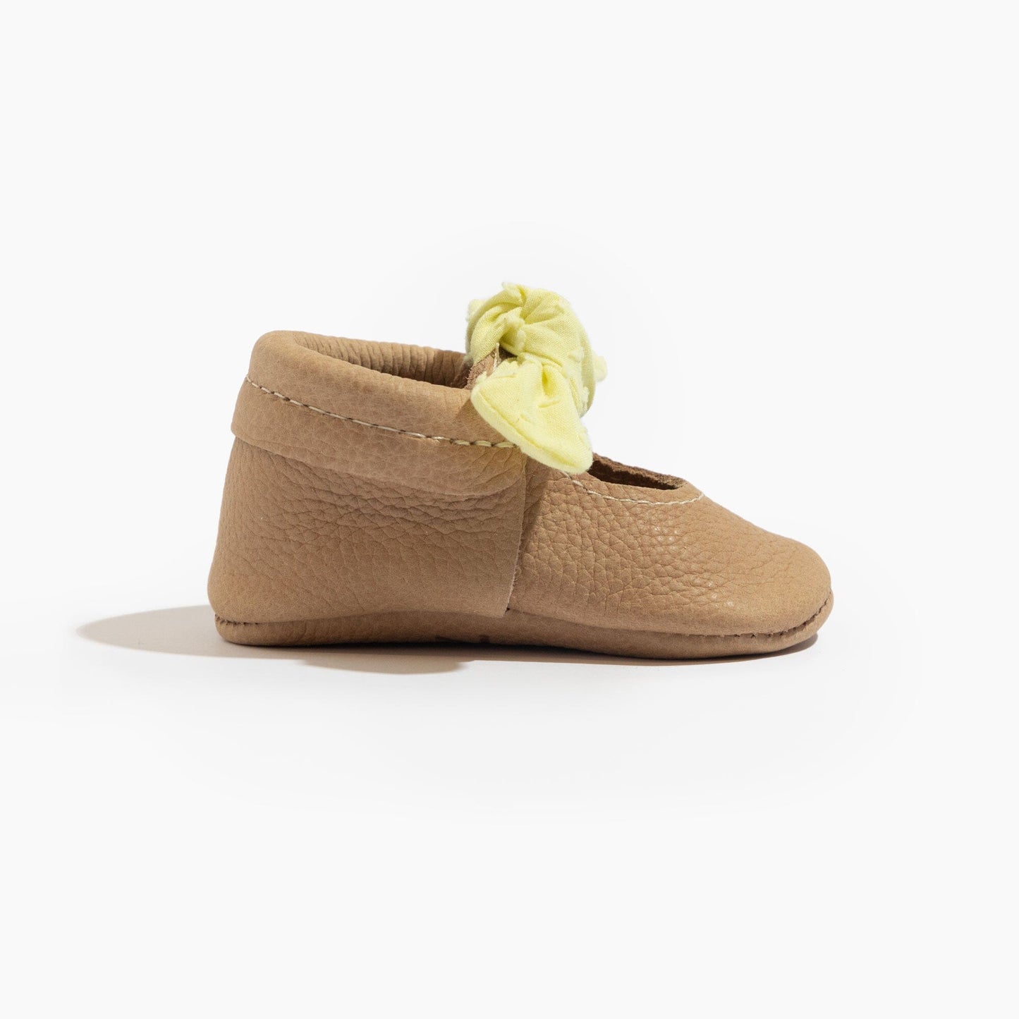 Freshly Picked Banana Cream Knotted Bow Baby Shoe