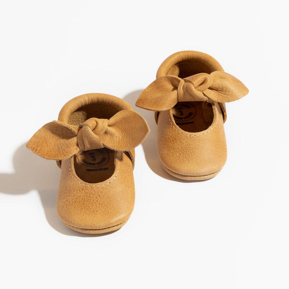 Freshly Picked Beehive State Knotted Bow Baby Shoe