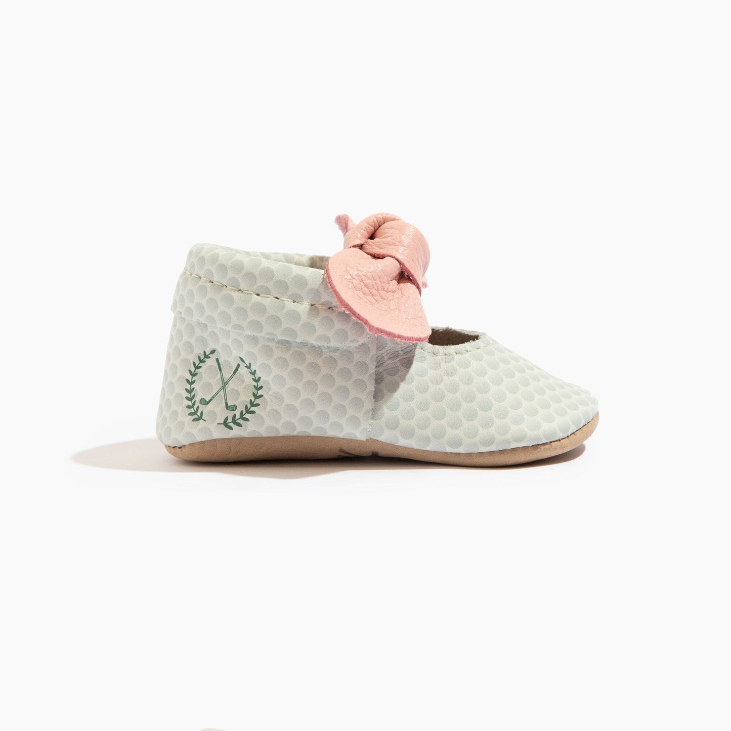 Freshly Picked Birdie Knotted Bow Baby Shoe