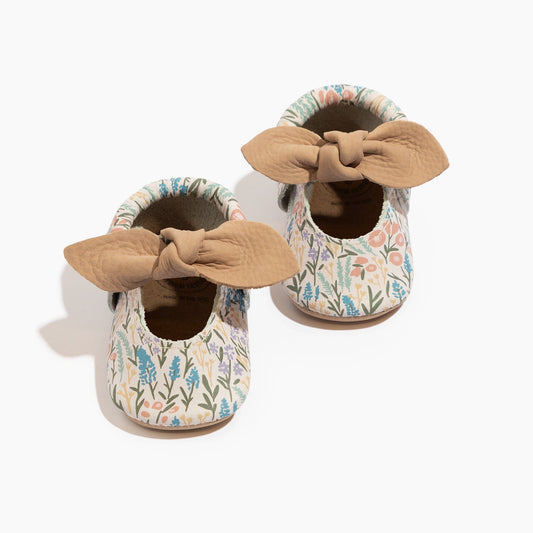 Freshly Picked Bloom Knotted Bow Baby Shoe