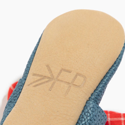Freshly Picked Blue Jean Knotted Bow Baby Shoe