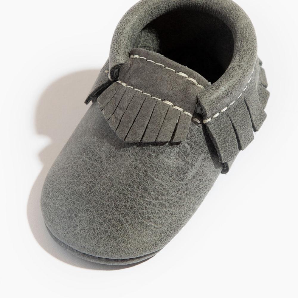 Freshly Picked Blue Spruce Moccasin Baby Shoe