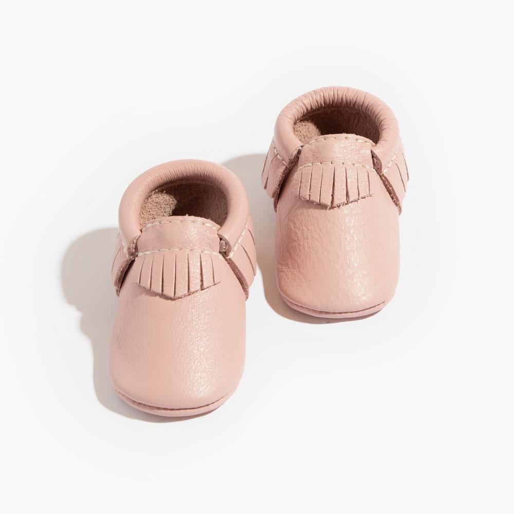 Freshly Picked Blush Moccasin Baby Shoe