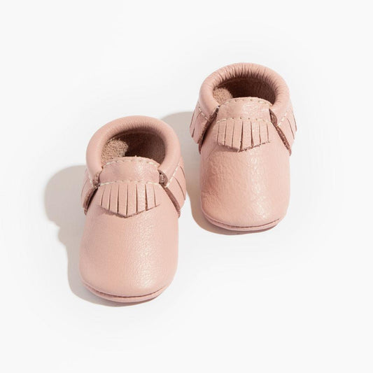 Freshly Picked Blush Moccasin Baby Shoe