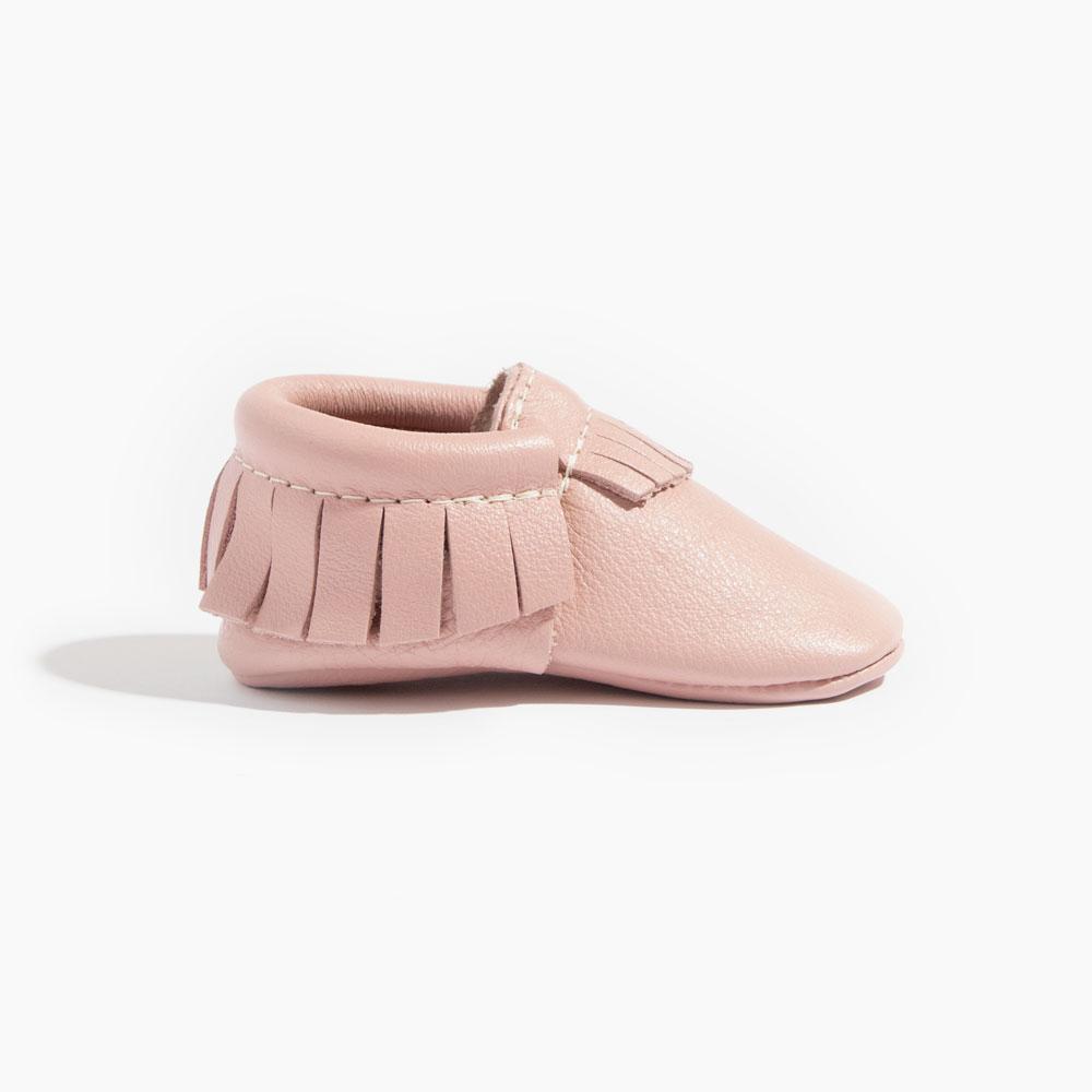 Freshly Picked Blush Moccasin Baby Shoe