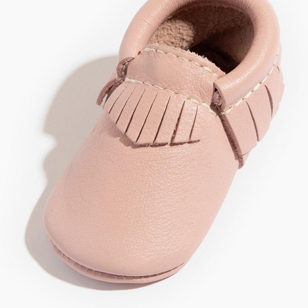 Freshly Picked Blush Moccasin Baby Shoe