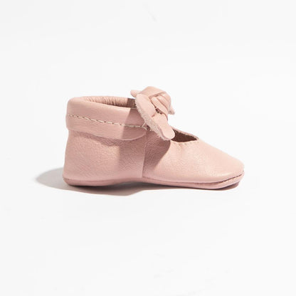 Freshly Picked Blush Knotted Bow Baby Shoe