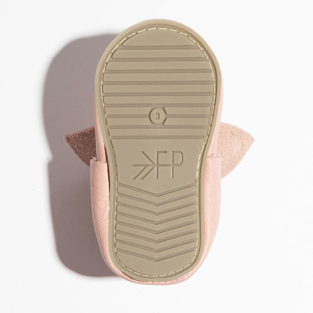 Freshly Picked Blush Knotted Bow Baby Shoe
